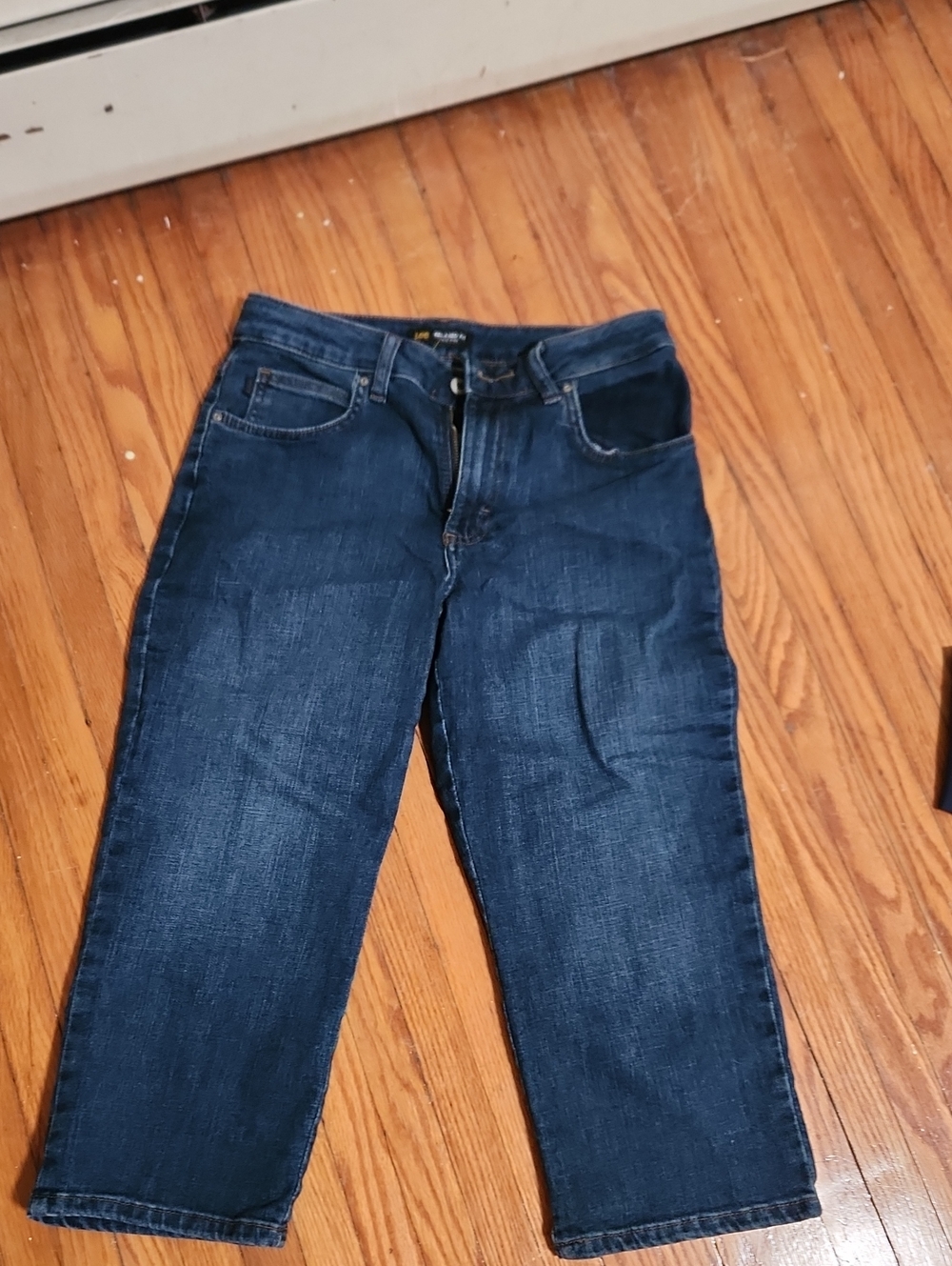 Lee Women's Dark Blue Denim Capris